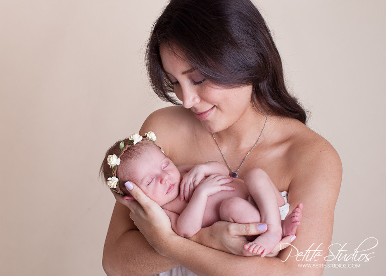 Chicago / Naperville Newborn and Family Photographer Newborn Girl with Mom