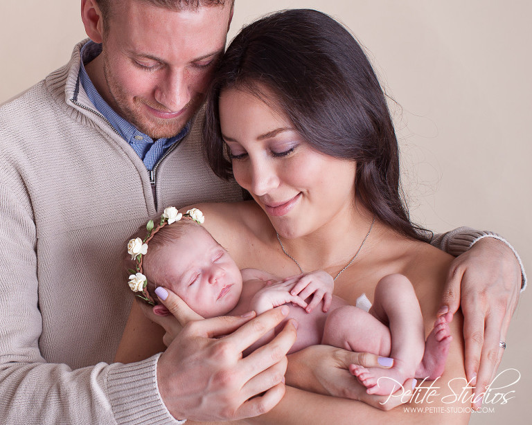 Chicago / Naperville Newborn and Family Photographer Newborn Girl with Parents