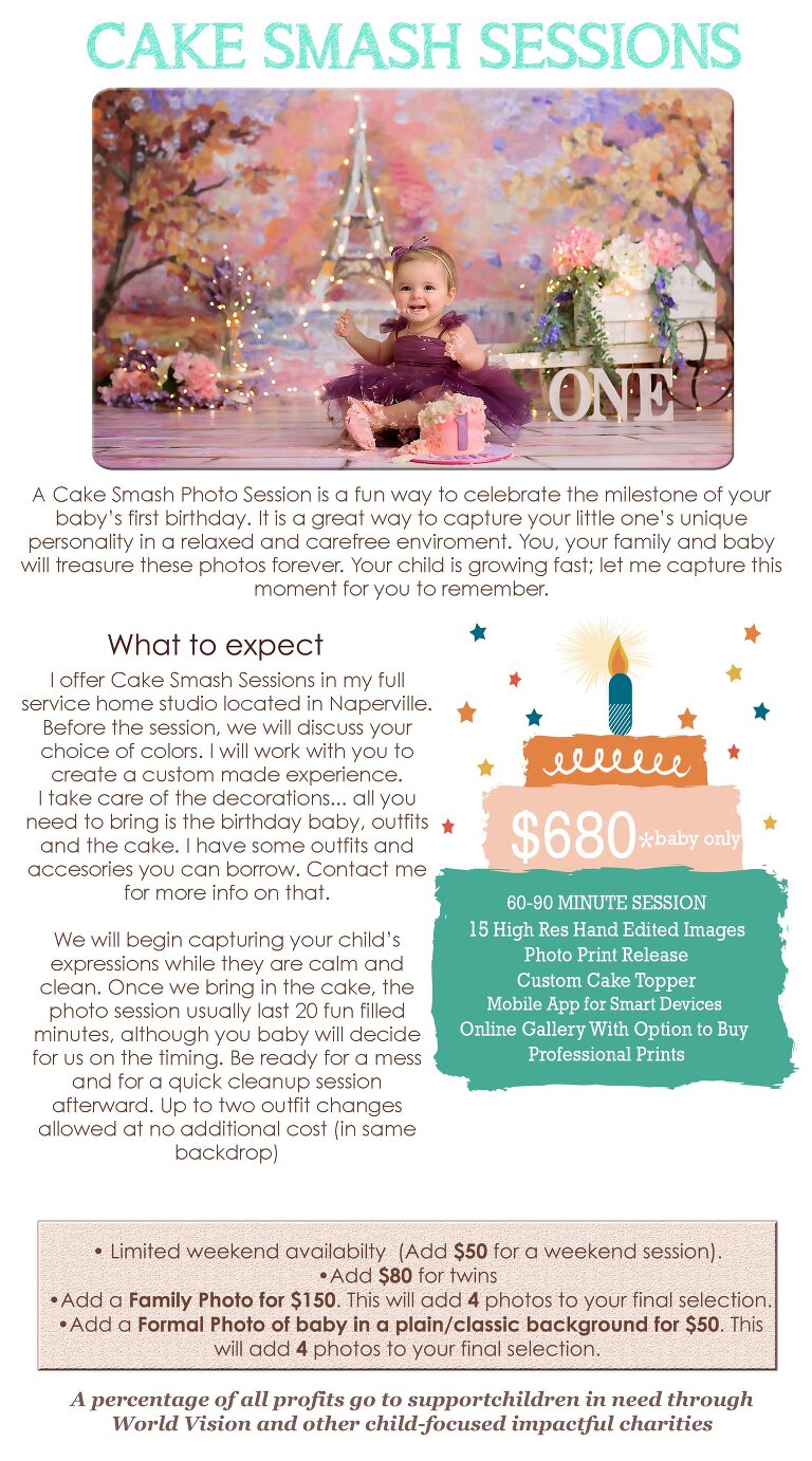 Cake Smash Pictures and Pricing 