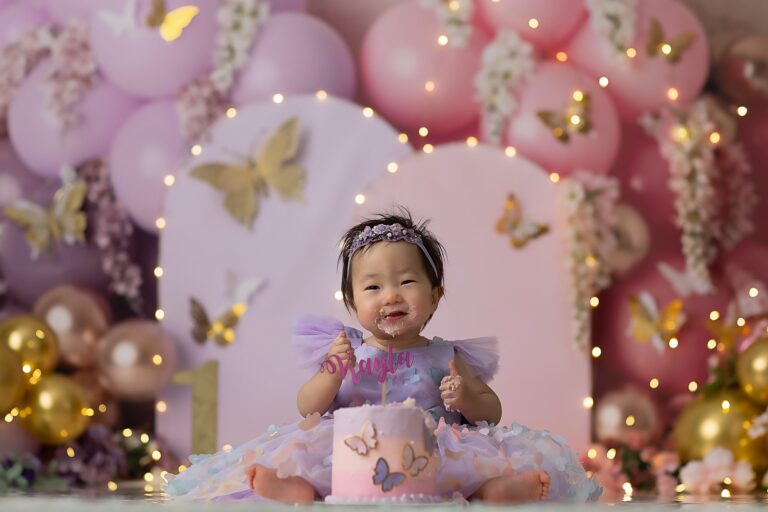 Cake Smash Baby Photographer Naperville Chicago Illinois
